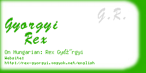 gyorgyi rex business card